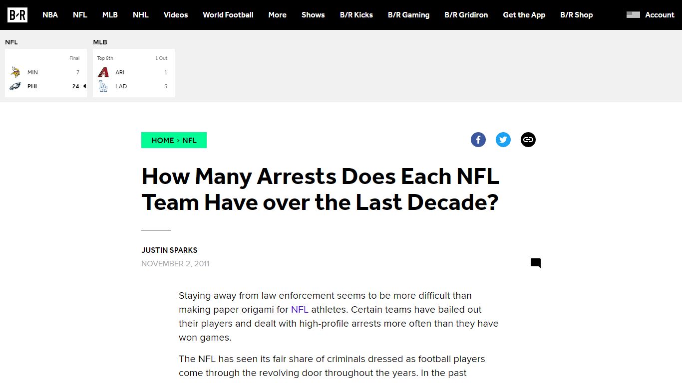 How Many Arrests Does Each NFL Team Have over the Last Decade?